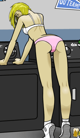 洗濯中の美女にいたずらするゲーム