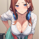 中野三玖ちゃん風の美少女を脱がすエロクリッカーゲーム！